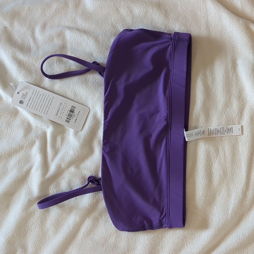 CRZ Yoga Adjustable Straps Padded Bikini Tops - Royal Lilac